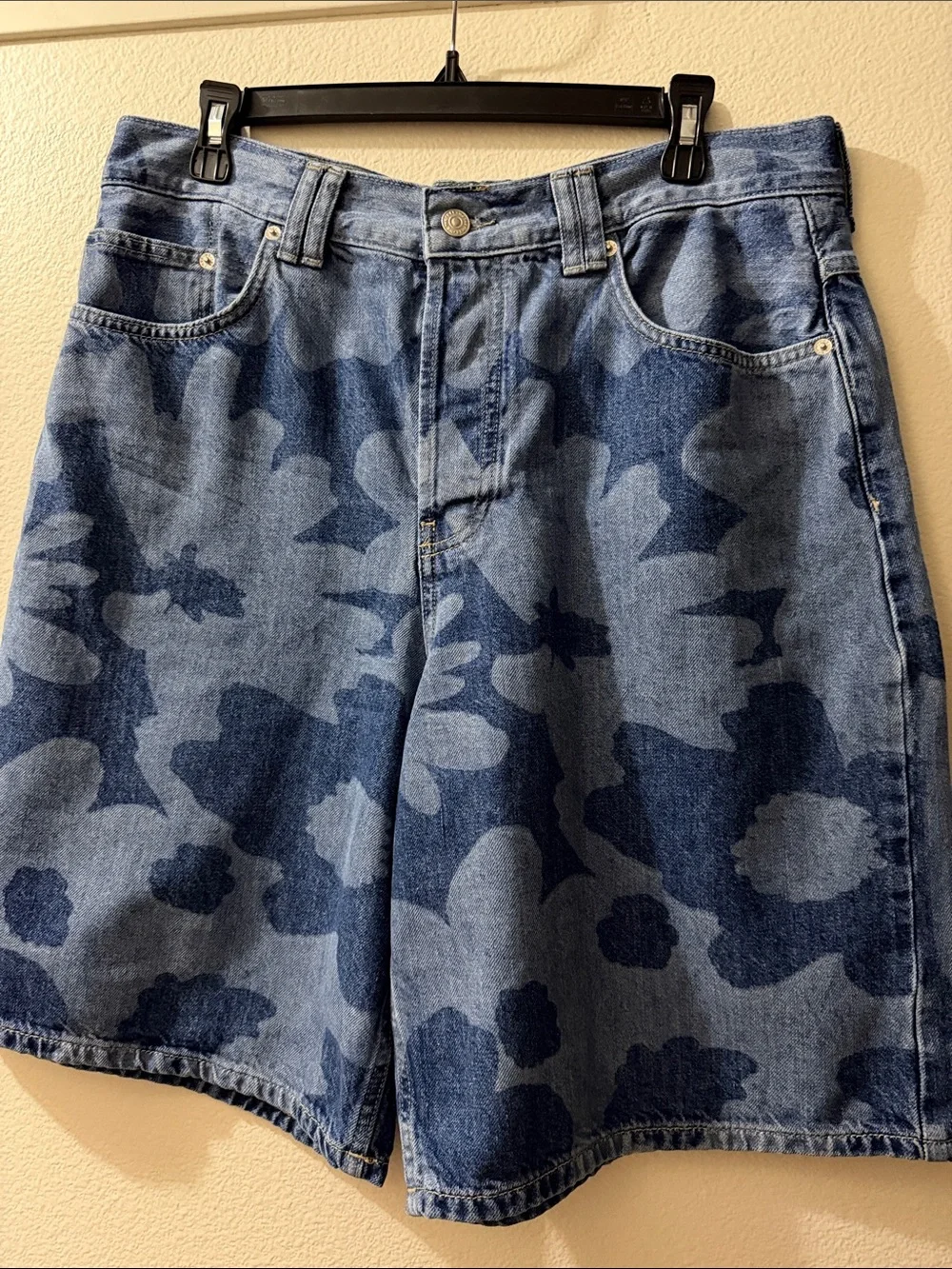 We The Free Blue Denim Shorts